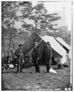 Lincoln at Antietam (courtesy Library of Congress)