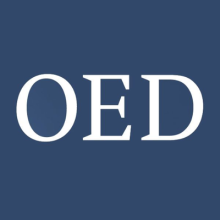 Oxford English Dictionary icon - OED in block letters