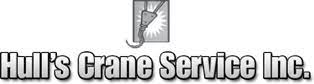 Hull_s Crane Service logo with crane hook