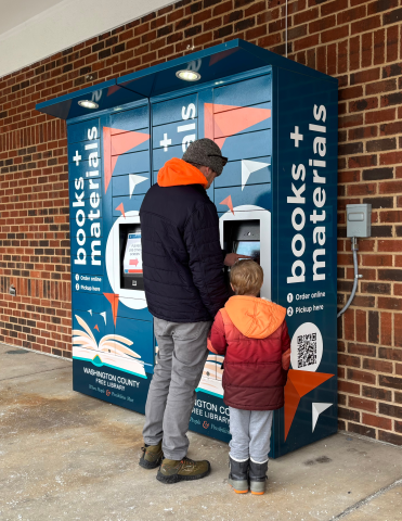 Washington County Free Library Smart Locker system at North Point Shopping Center