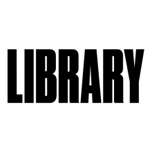 Library in block letters - Library of Congress logo icon